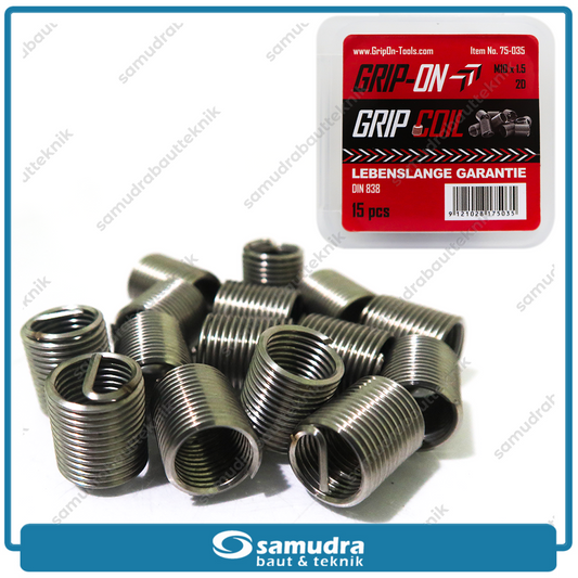 GRIPON 75-035 Grip Coil 10 x 1.5 2D - 15 pcs / Mur Tambah Daging
