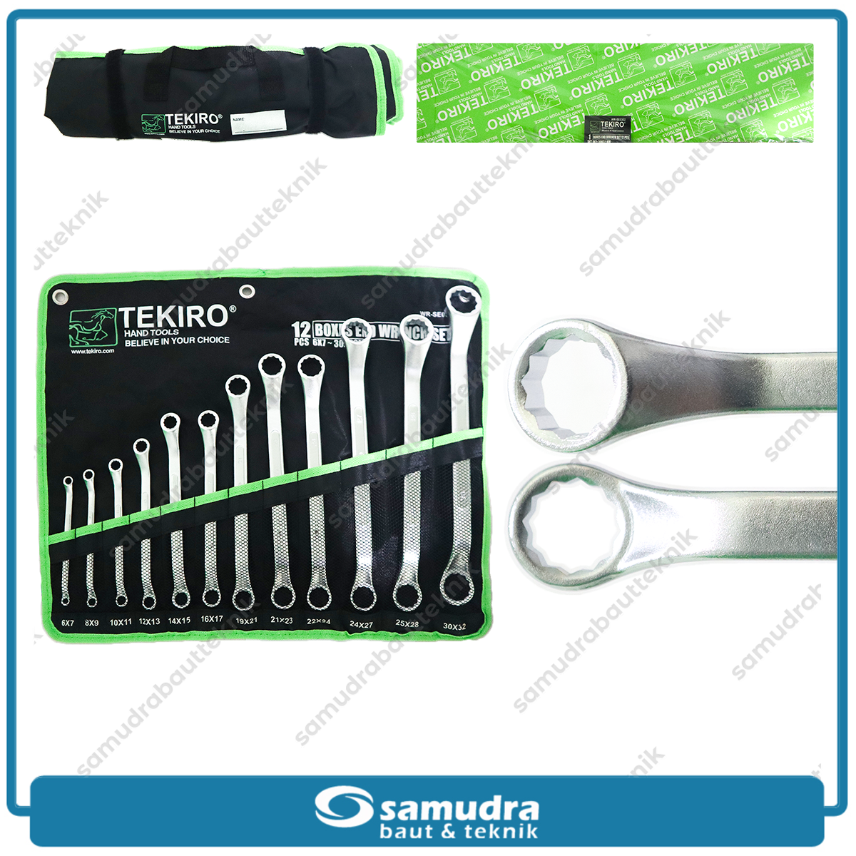 TEKIRO WR-SE0302 Kunci Ring Set 12 pcs (6-32 mm)