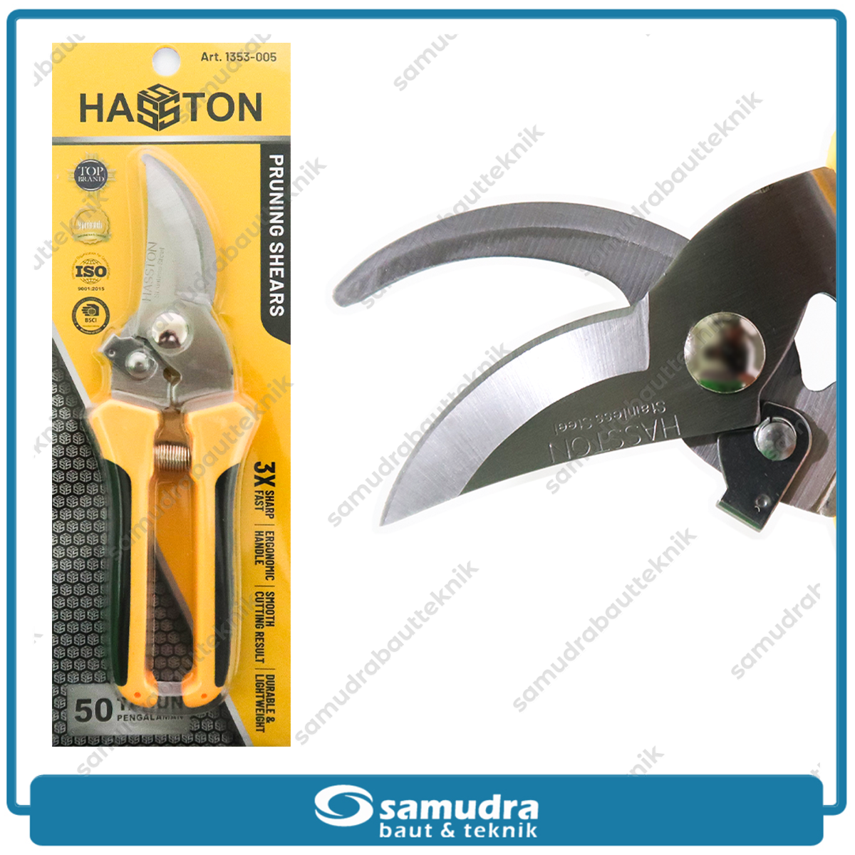 HASSTON 1353-005 Gunting Dahan Kuning Hitam