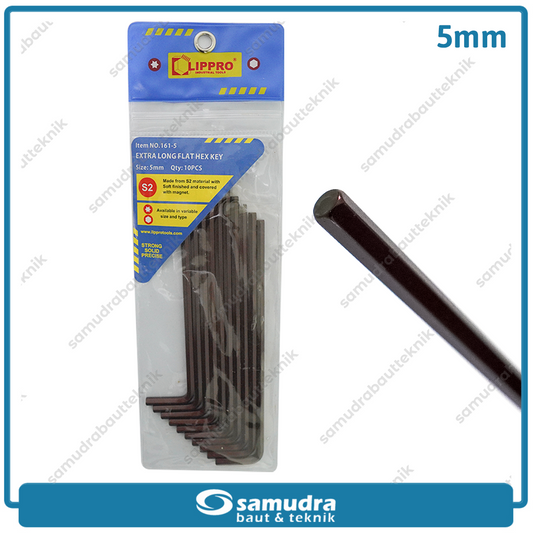 LIPPRO 161-5.0 Kunci L Panjang Extra Long Flat 5 mm