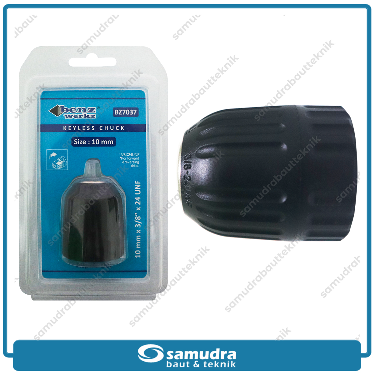BENZ BZ-7037 Kepala Bor Keyless Blister 10 mm 3/8 x 24 UNF