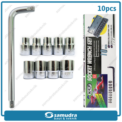 KTP Kunci Sok Set 10 pcs Box Plastik