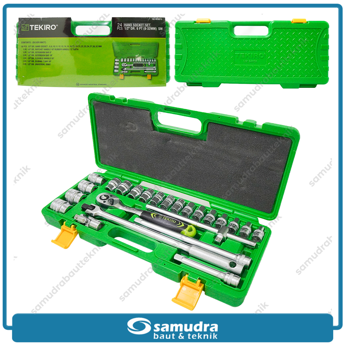 TEKIRO SC-SE0613 Kunci Sok Set 24 pcs 6PT 8-32 mm Box Plastik