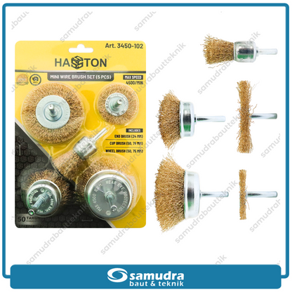 HASSTON 3450-102 Sikat Baja Gerinda Set 5 pcs