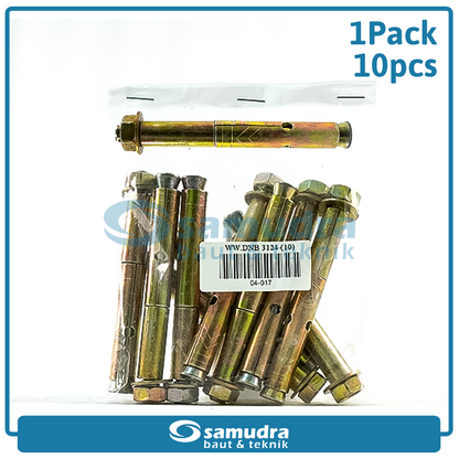 WOWO 3124 10 Pcs Dinabolt 8 X 65 Baut Beton Tembok Dynabolt M8 Skrup