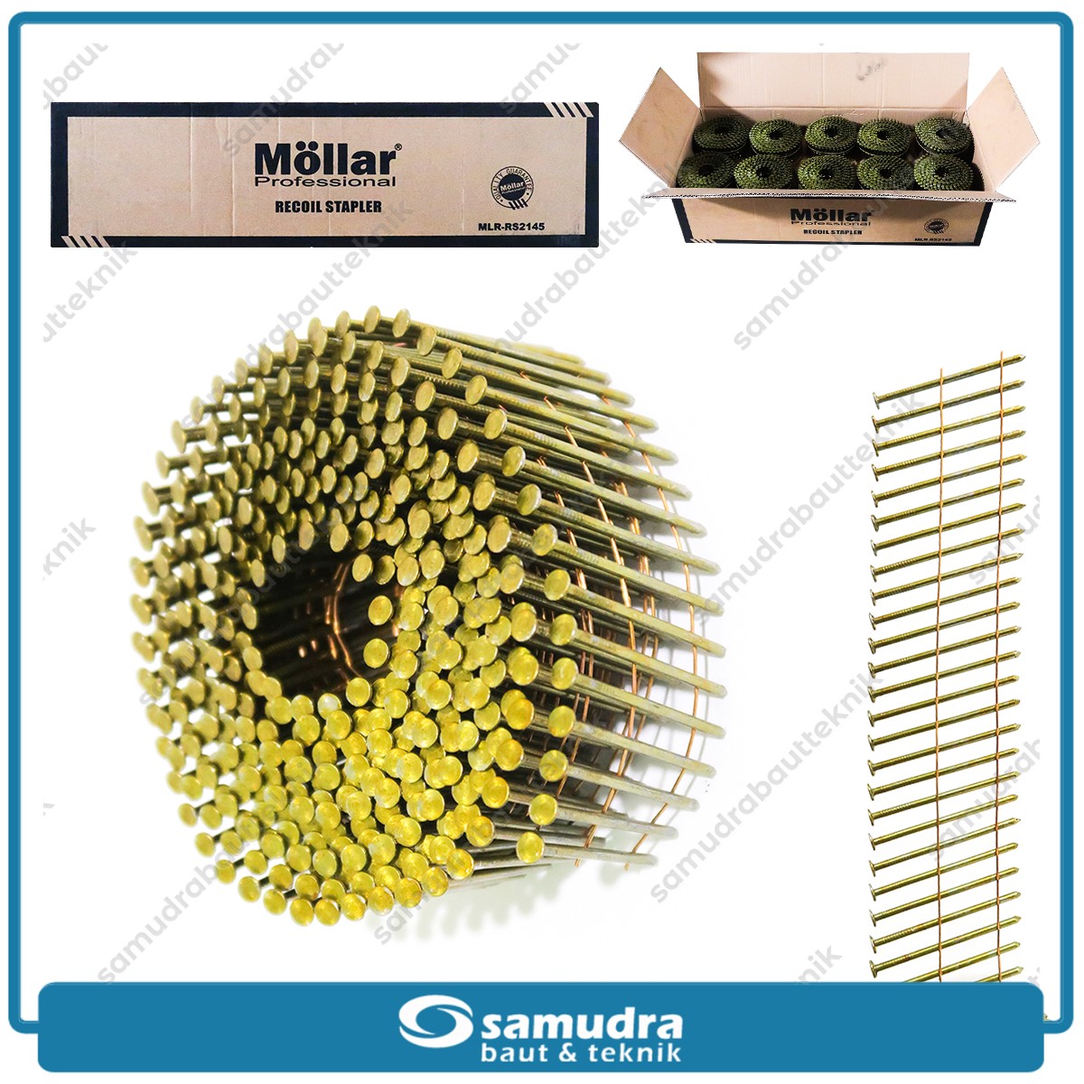 MOLLAR RS2145 Isi Paku Tembak Palet Kayu 45mm kemasan 1 dus