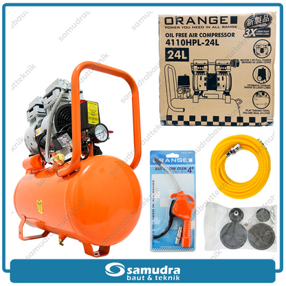 ORANGE 4110HPL-24L Mesin Kompresor Listrik Oilless 1 HP 24 Liter