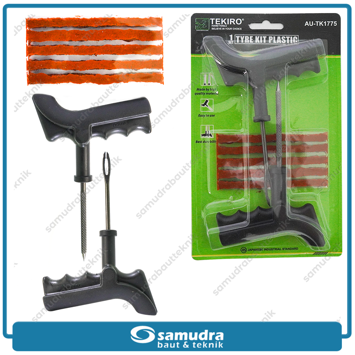 TEKIRO AU-TK1775 Alat Tambal Ban Tubles Set Gagang Plastik