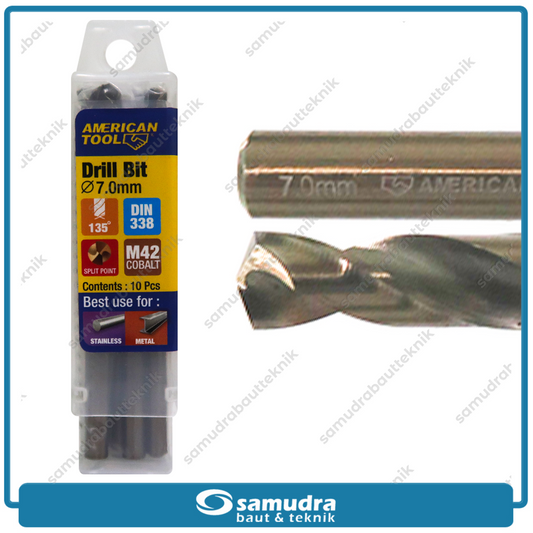 AMERICANTOOL 8959609 Mata Bor Cobalt M42 7 mm