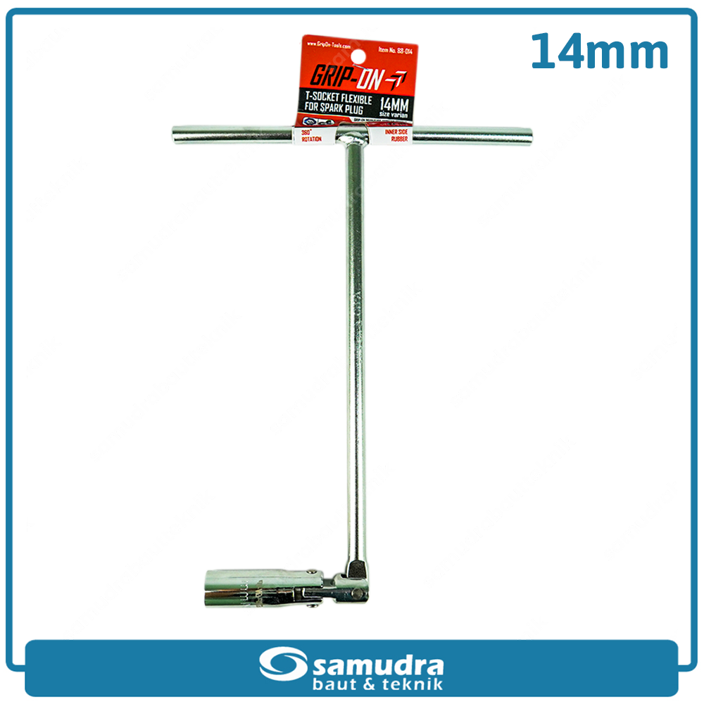 GRIPON 88-014 Kunci Sok T Busi Fleksibel Chrome 14 mm