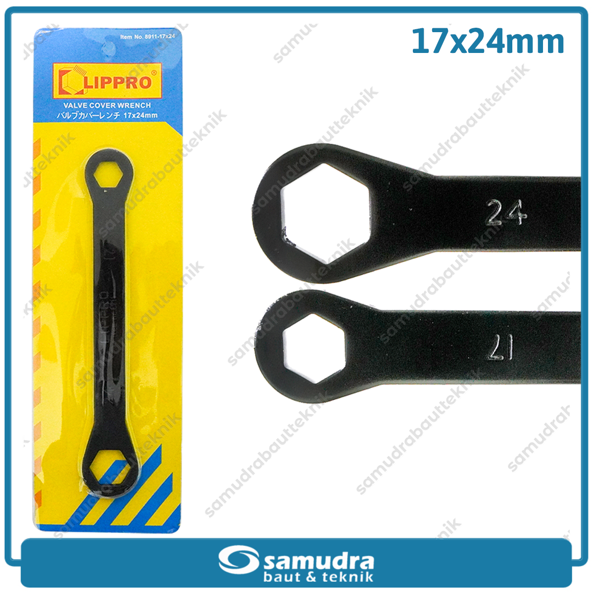 LIPPRO 8911-17x24 Kunci Tutup Klep Lurus 17-24 mm / Valve Cover Wrench