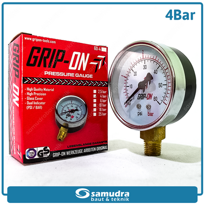 GRIPON 60-404 Alat Ukur Tekanan Angin Lonceng 4 bar