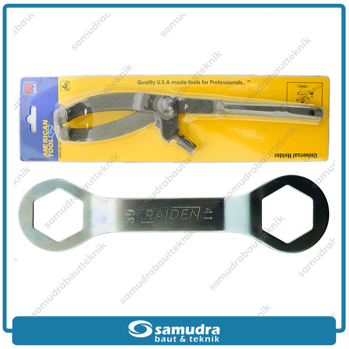 [PAKET] 2 Set AMERICAN TOOL Treker CVT Motor Matic + MURAH Kunci Kopling Blok Mesin 39-41 mm