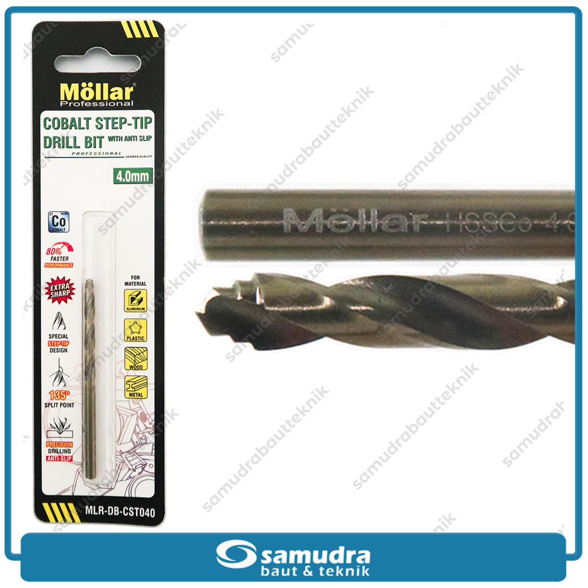 MOLLAR CST040 Mata Bor Cobalt Step-Tip 4 mm