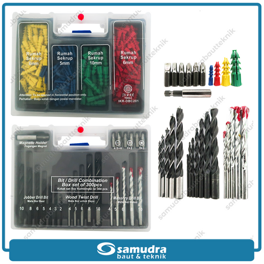 IKURA IKR-DBC201 Drill Bit Set Combination 300 pcs