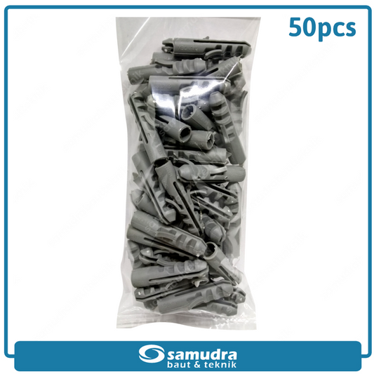 S10 Angkur Tembok 50 Pcs Sekrup Beton Lubang Dinding Bata Ringan