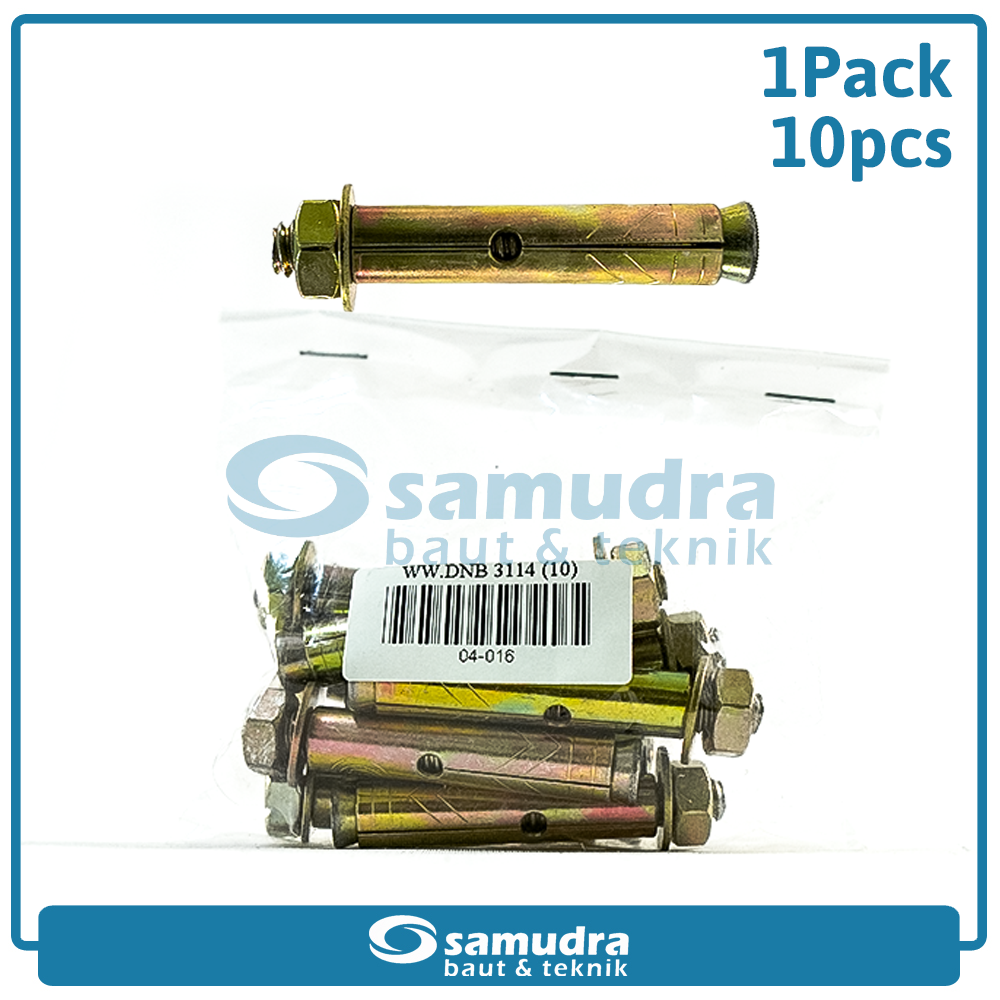 WOWO 3114 10 Pcs Dinabolt 8 X 40 Baut Beton Tembok Dynabolt M8 Skrup