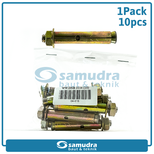 WOWO 3114 10 Pcs Dinabolt 8 X 40 Baut Beton Tembok Dynabolt M8 Skrup