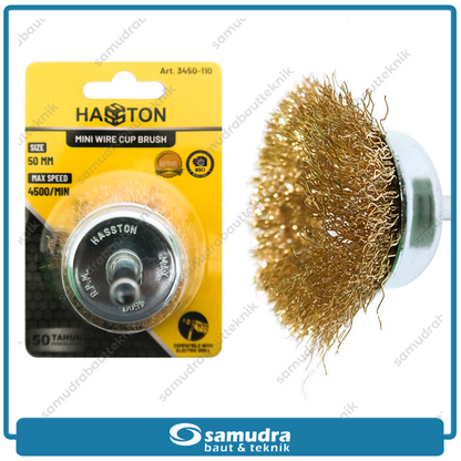 HASSTON 3450-110 Sikat Baja Gerinda Model Mangkok 50 mm