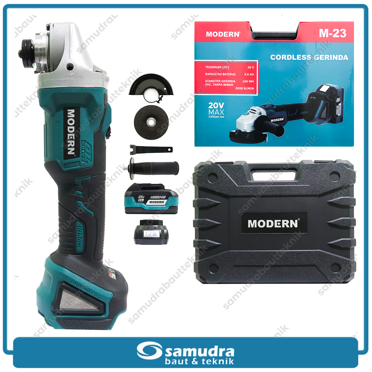 MODERN M-23 Mesin Gerinda Baterai 20V / Cordless Grinder