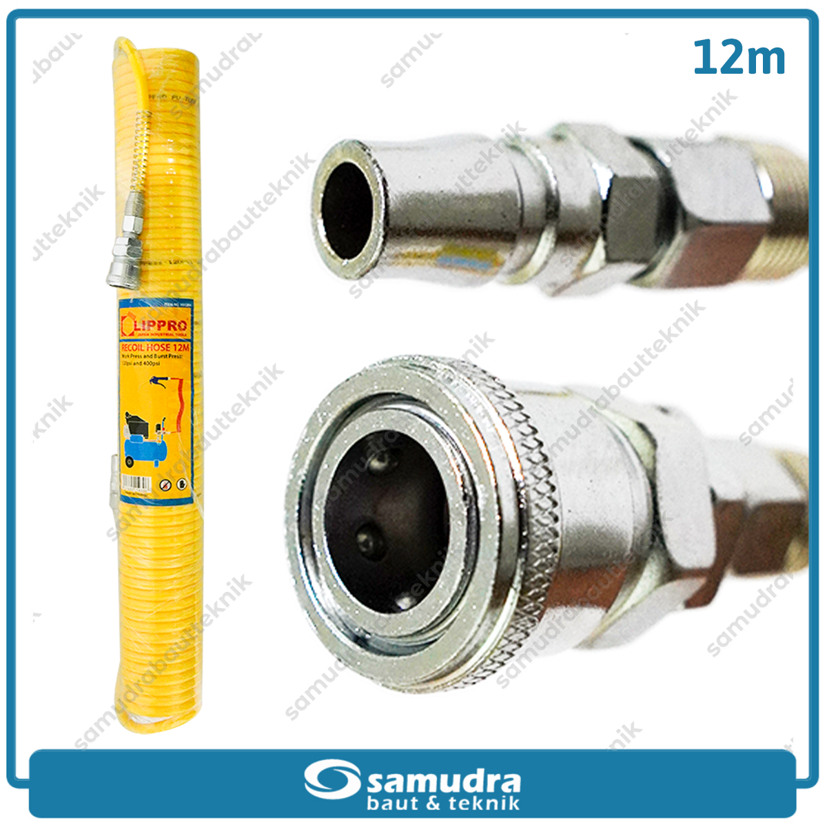 LIPPRO 9312RH Selang Spiral 12 meter / Selang Recoil Kuning