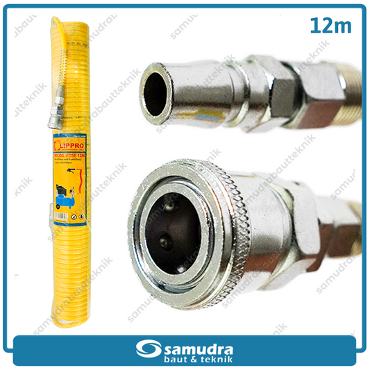 LIPPRO 9312RH Selang Spiral 12 meter / Selang Recoil Kuning