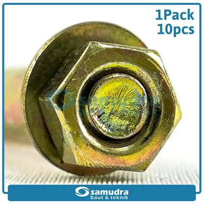 WOWO 3134 10 Pcs Dinabolt 8 X 85 Baut Beton Tembok Dynabolt M8 Skrup