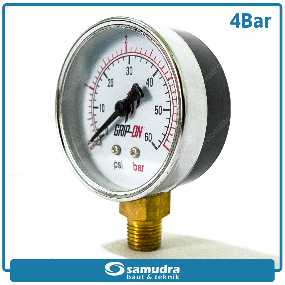 GRIPON 60-404 Alat Ukur Tekanan Angin Lonceng 4 bar
