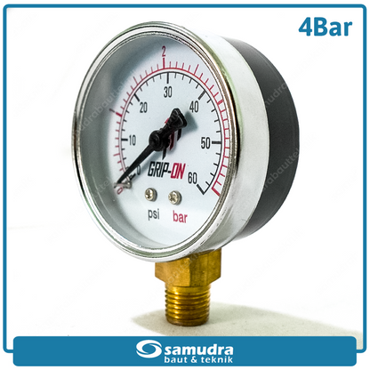 GRIPON 60-404 Alat Ukur Tekanan Angin Lonceng 4 bar