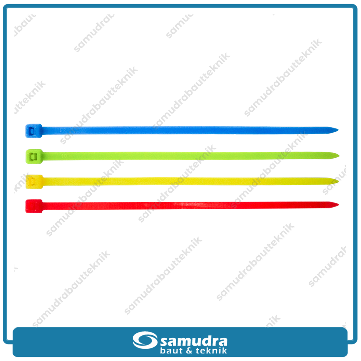Paket 4 Set MOLLAR Kabel Ties 2.5 x 100 mm Warna Merah Kuning Hijau Biru 10 cm Tali Pengikat