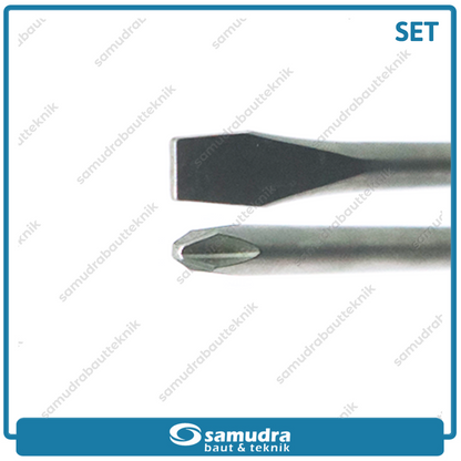 [PAKET] 2 Set Obeng Gg. Karet C. Grip "ATS" ACG1 5" (+) (-)