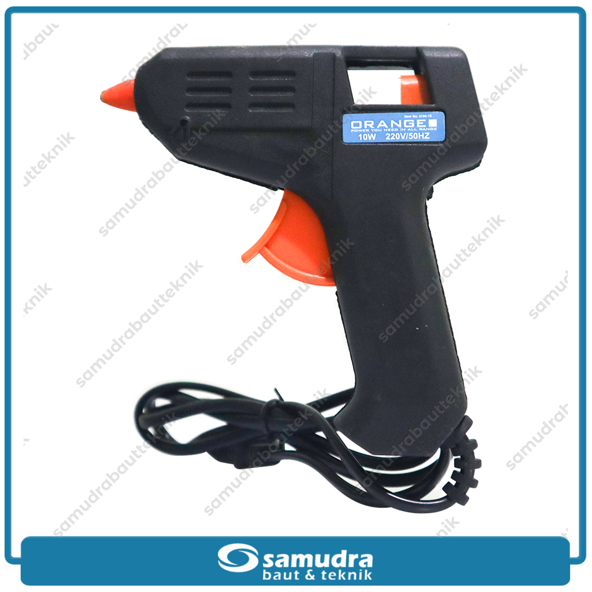 [PAKET] ORANGE Glue Gun 10 Watt & 10 Pcs Refill Lilin Lem Tembak Bakar