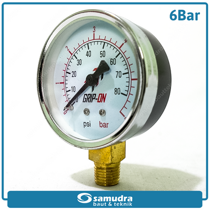 GRIPON 60-406 Alat Ukur Tekanan Angin Lonceng 6 bar