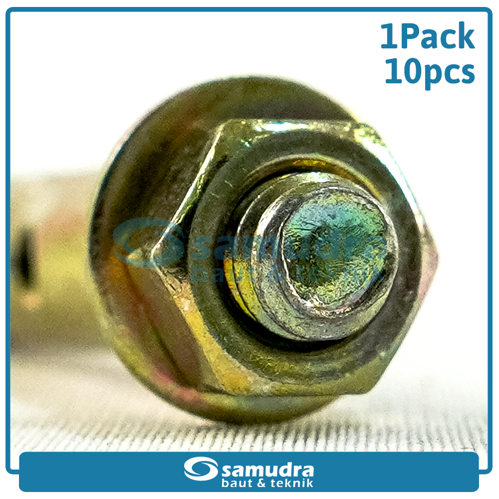 WOWO 3114 10 Pcs Dinabolt 8 X 40 Baut Beton Tembok Dynabolt M8 Skrup