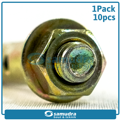 WOWO 3114 10 Pcs Dinabolt 8 X 40 Baut Beton Tembok Dynabolt M8 Skrup