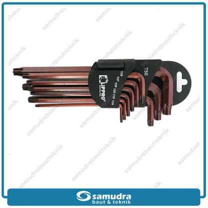 LIPPRO 163LS Kunci L Set Panjang Long Bintang 9 pcs T10-T50