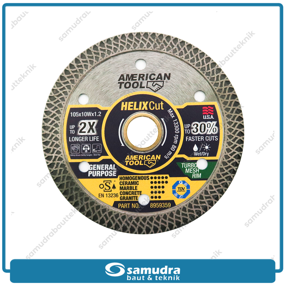 AMERICANTOOL 8959359 Diamond Wheel 4" Helix Cut