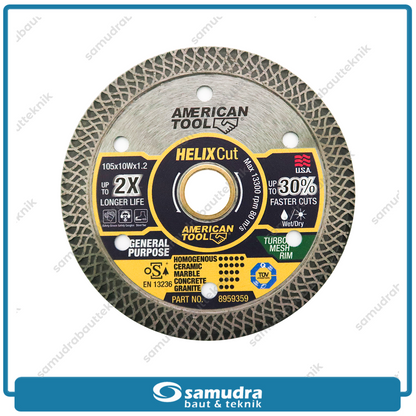 AMERICANTOOL 8959359 Diamond Wheel 4" Helix Cut