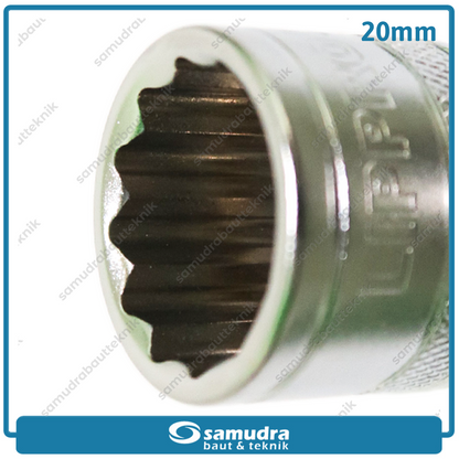 LIPPRO 3126M-20 Mata Sok 1/2" 12PT 20 mm