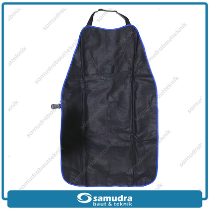 GOSAVE Apron Las Kulit Badan Lengan Biru