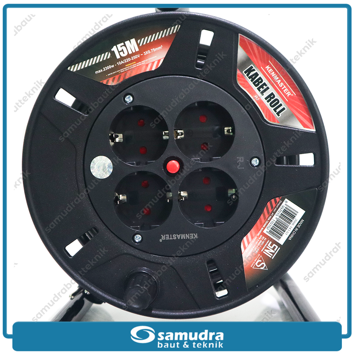 KENMASTER KBRL-053 Kabel Rol SNI 4 Lubang 15 Meter