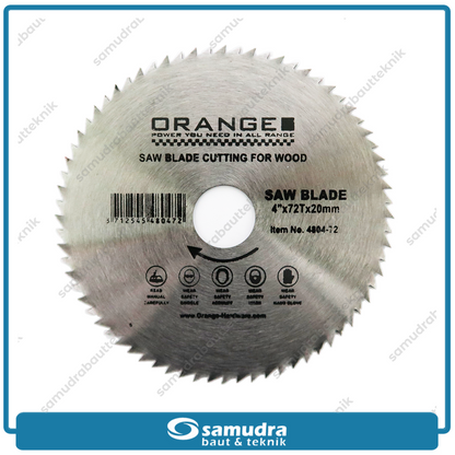 ORANGE 4804-72 Mata Gerinda Potong Kayu 4"x72T / Circular Saw Blade