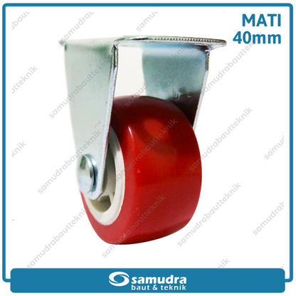 XANDER 4 pcs Roda Troli Mati 40 mm PVC Caster Lemari Etalase Trolley