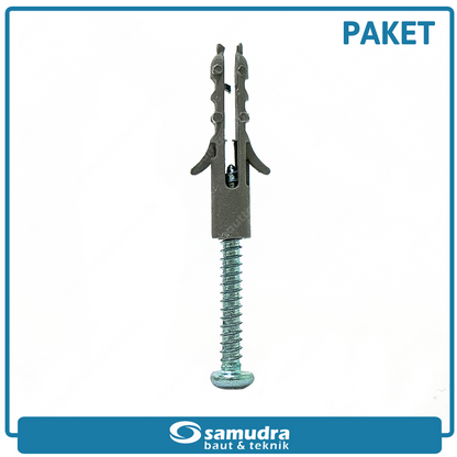 PAKET JP S6 Angkur Skrup 100 Pcs Lubang Beton Dinding Bata Ringan Baut