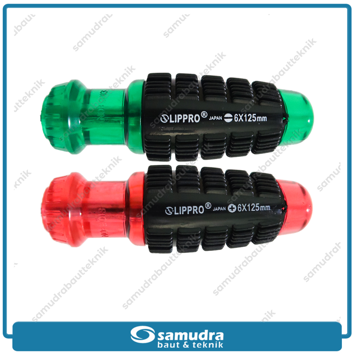 [PAKET] 2 Set LIPPRO Obeng 5 Inch Plus Minus Gagang Karet Screwdriver
