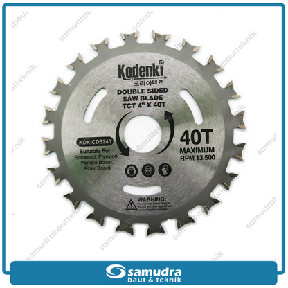 KODENKI KDK-CDS240 Mata Gerinda Potong Kayu 4" x 40T