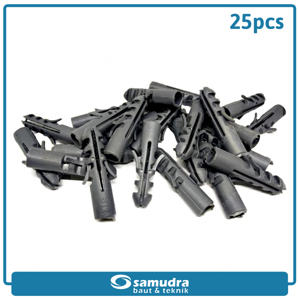S12 Angkur Tembok 25 Pcs Sekrup Beton Lubang Dinding Bata Ringan