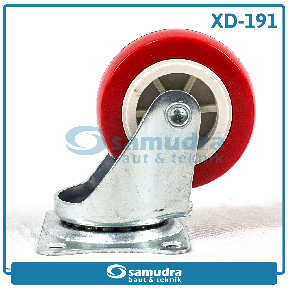XANDER 4 Pcs Roda Troli Hidup 50 Mm Pvc Caster Lemari Etalase Trolley