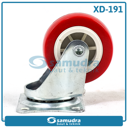 XANDER 4 Pcs Roda Troli Hidup 50 Mm Pvc Caster Lemari Etalase Trolley