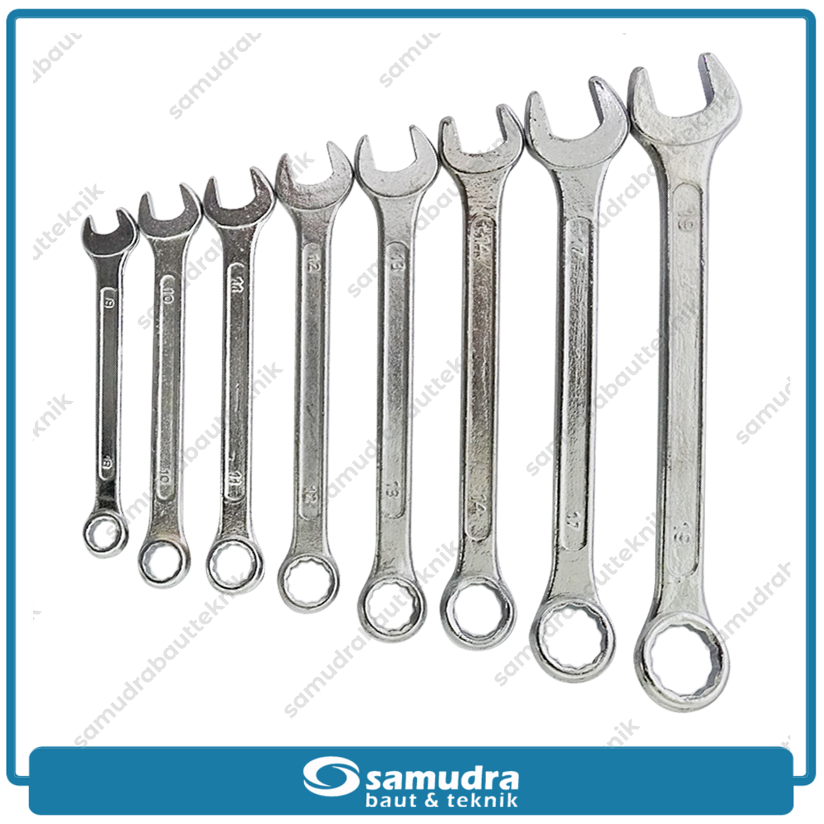 IWA Kunci Ring Pas Set 8 pcs (8-19 mm)